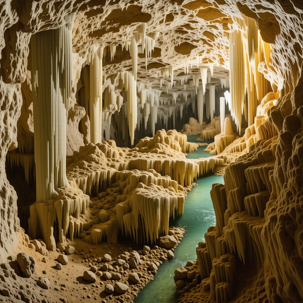 Detailed 3D LIDAR scan image of Škocjan Caves highlighting karst formations and underground river networks