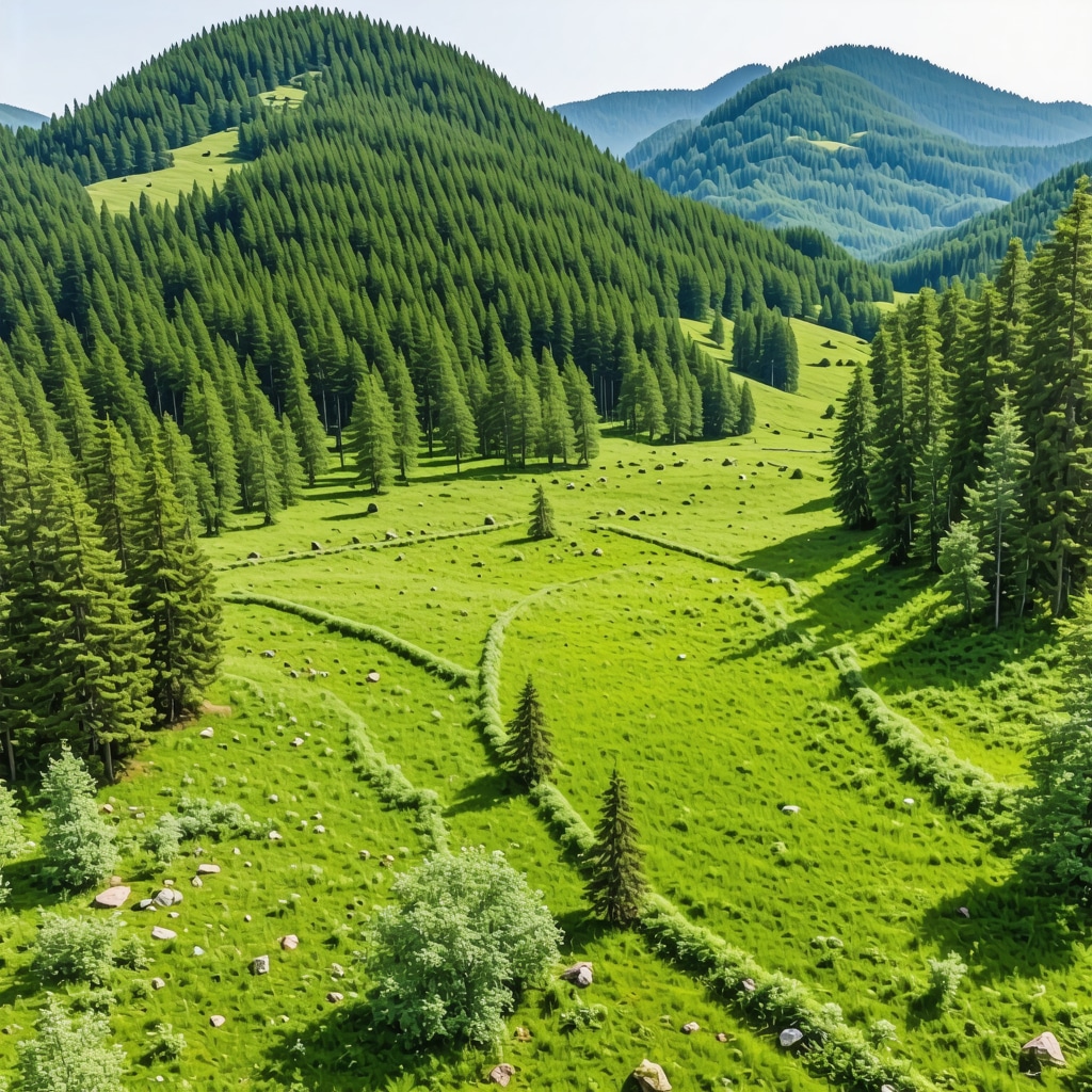 Aerial image of Mavrovo National Park highlighting forest diversity and conservation drones