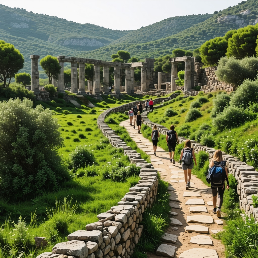 Apollonia Tarihi Alanında Doğa Yürüyüşü ve Gezinti Rotaları