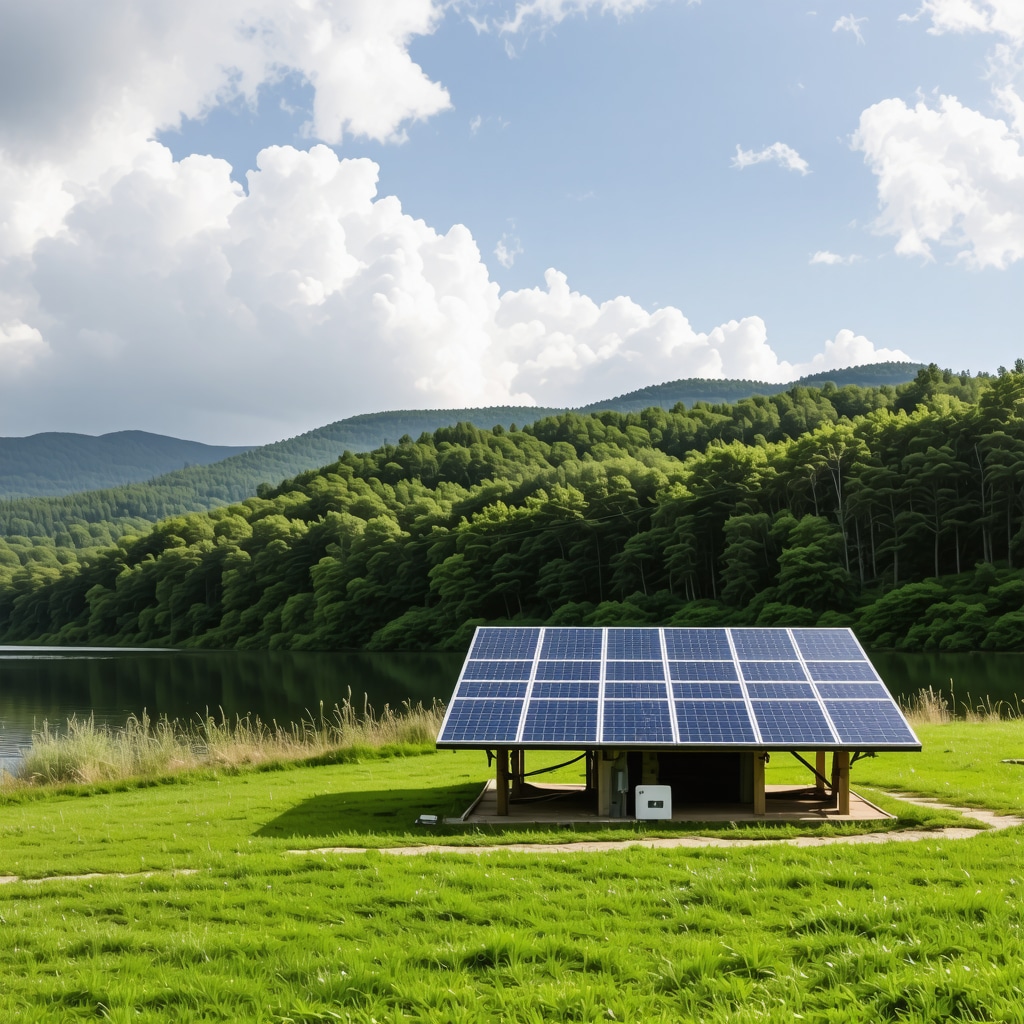 Modern sustainable campsite with solar panels and natural surroundings in Mavrovo National Park