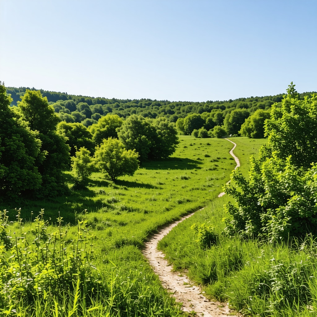 Panoramic view of hiking trails in Knjaževac featuring historical ruins and dense green forests