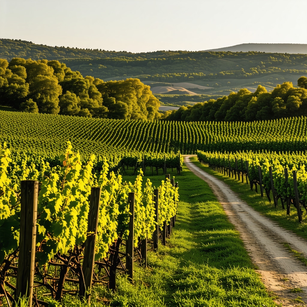 Panoramic autumn vineyards of Melnik with tourists and winemaker on a nature trail showcasing diverse flora