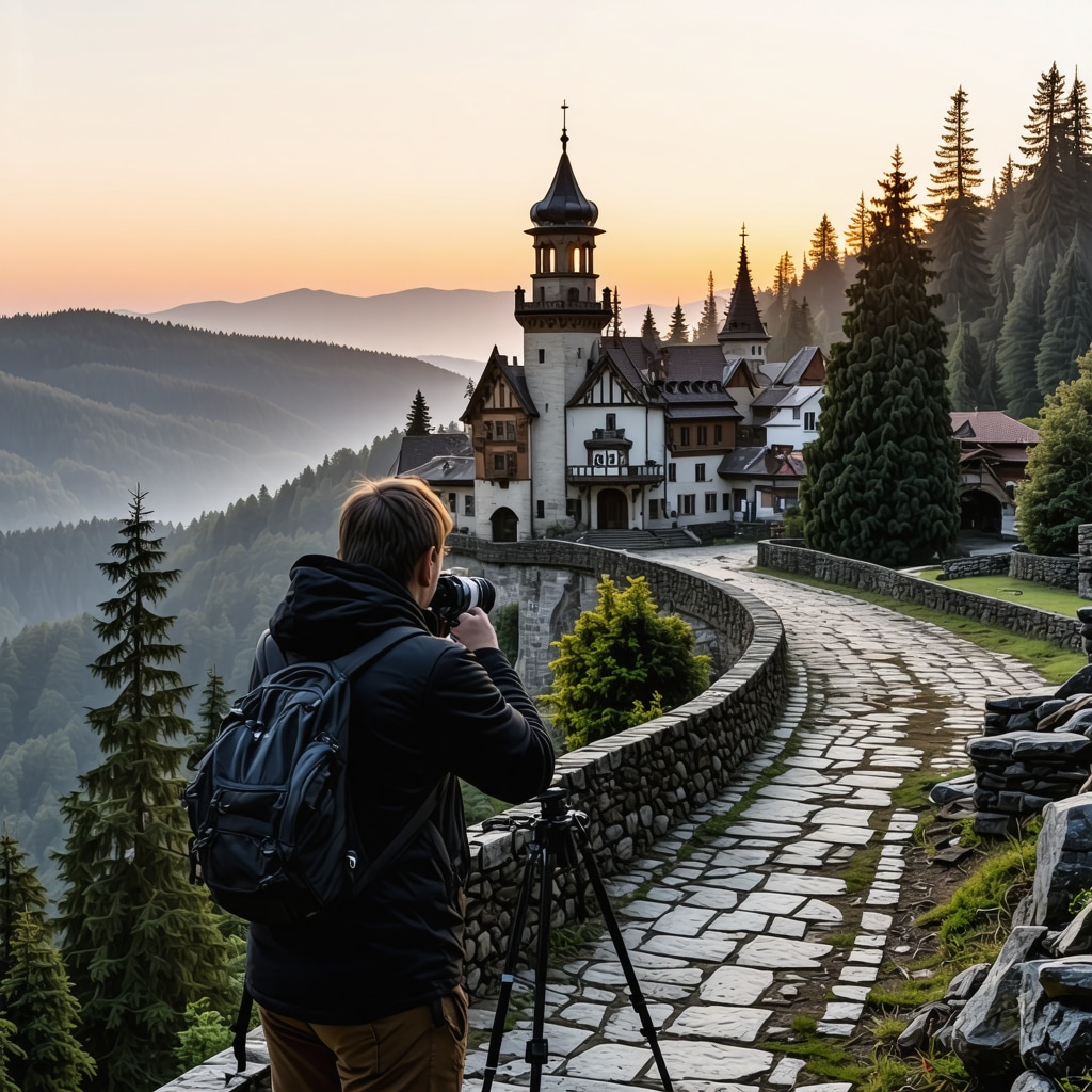 Profesyonel fotoğrafçı Peleş Kalesi'nin mimari detaylarını ve doğal çevresini HDR ve uzun pozlama teknikleriyle çekiyor