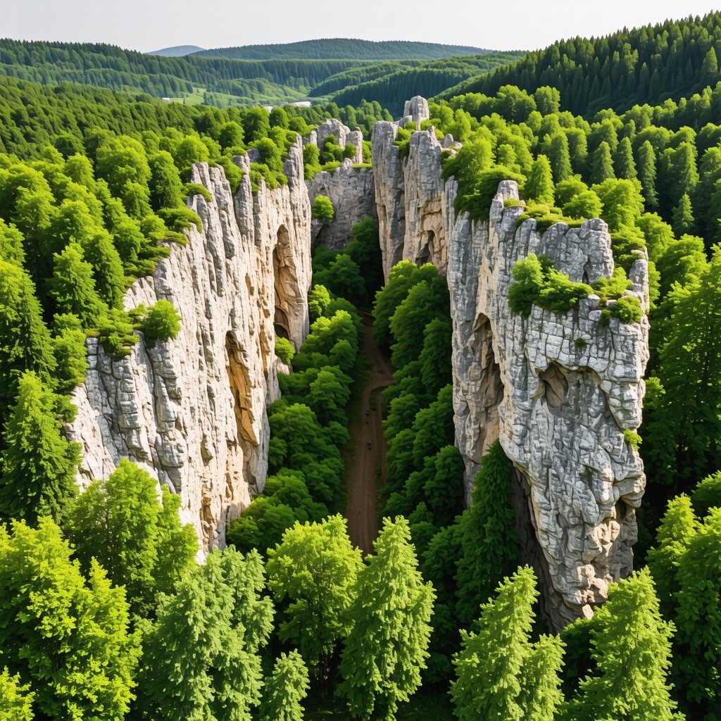 Sighișoara çevresindeki karstik oluşumlar ve drone ile yapılan doğa gözlemi görüntüsü