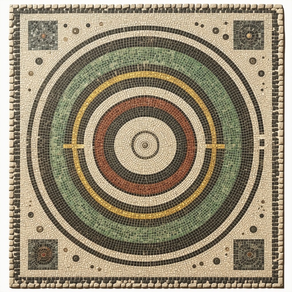 Detailed 3D digital rendering of Stobi Ancient City mosaic floor showcasing restoration and digital archaeology