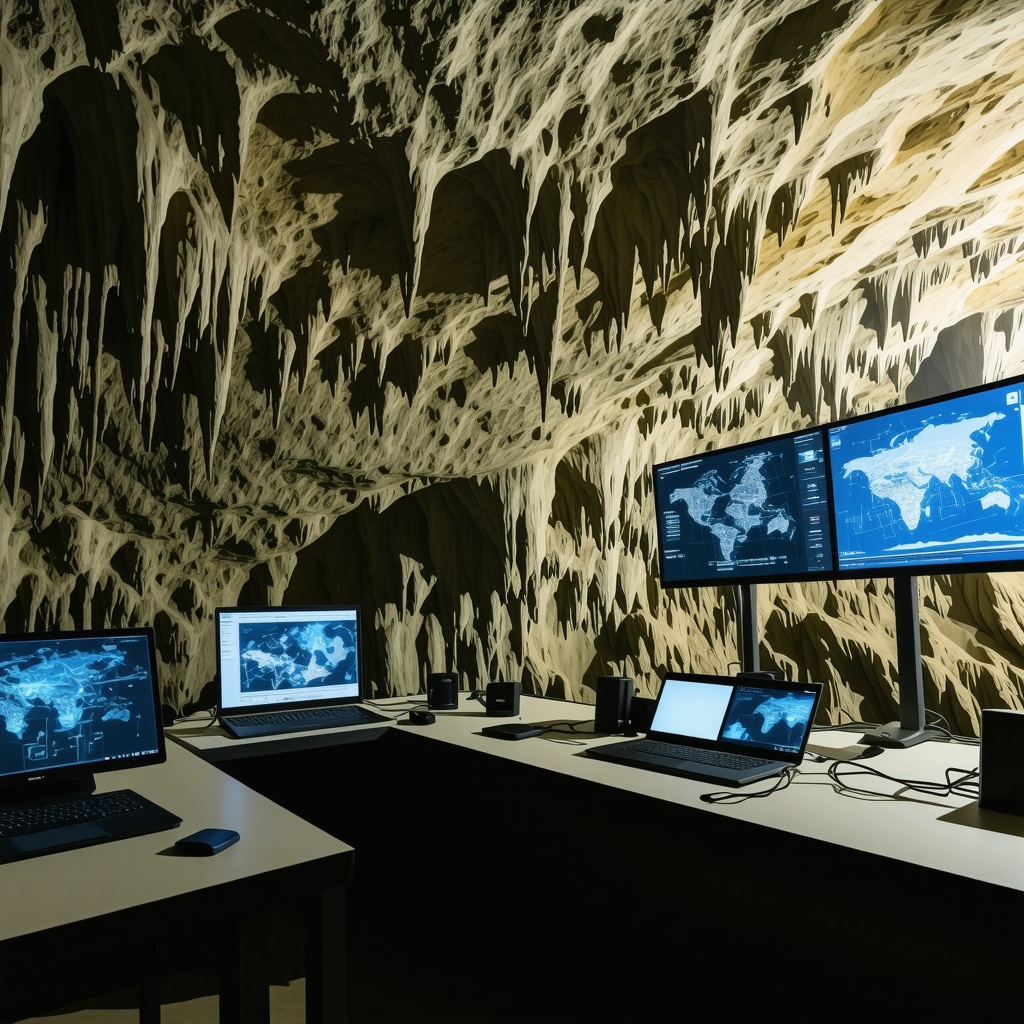 Environmental sensors and AI screens monitoring Postojna Cave ecosystem