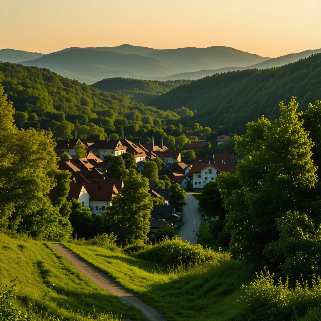 Braşov'un tarihi sokakları ve doğa yürüyüş rotalarının panoramik görünümü