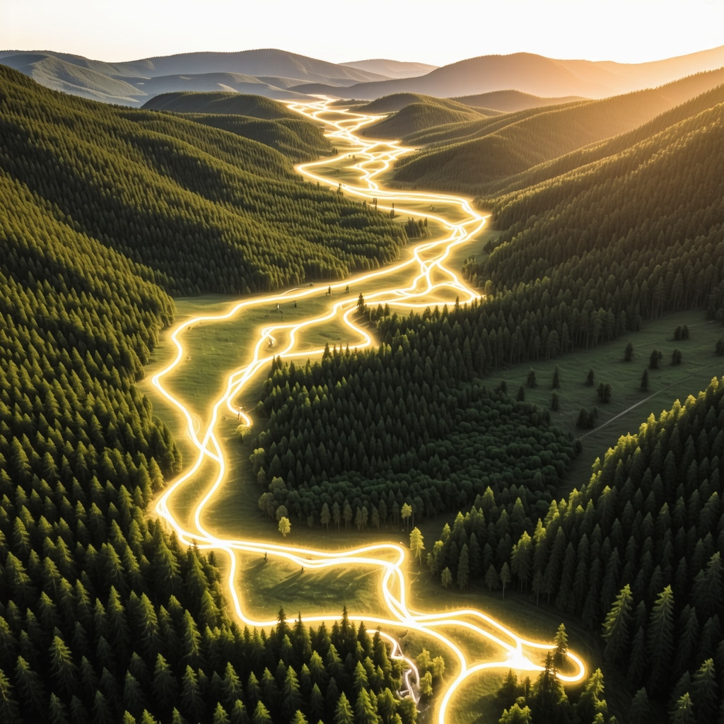 A digital map interface showing ecological zones and visitor movement on a hiking trail in Çapljina surrounded by nature and historical landmarks