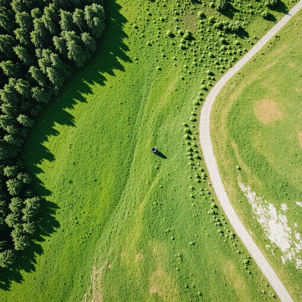 Drone image of Rugova Canyon featuring digital sensors overlay for ecosystem monitoring