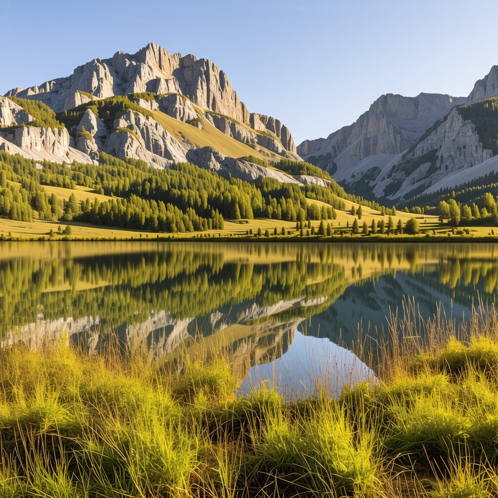 Panoramic view of Durmitor National Park in autumn with colorful foliage, lakes, and mountains