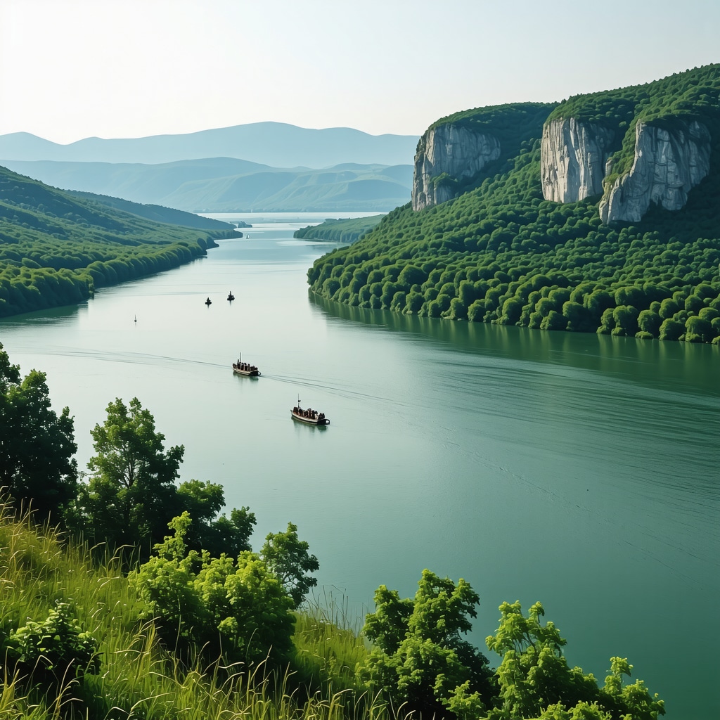 Golubac Tepelerinden Tuna Manzarası ve Doğa Turları