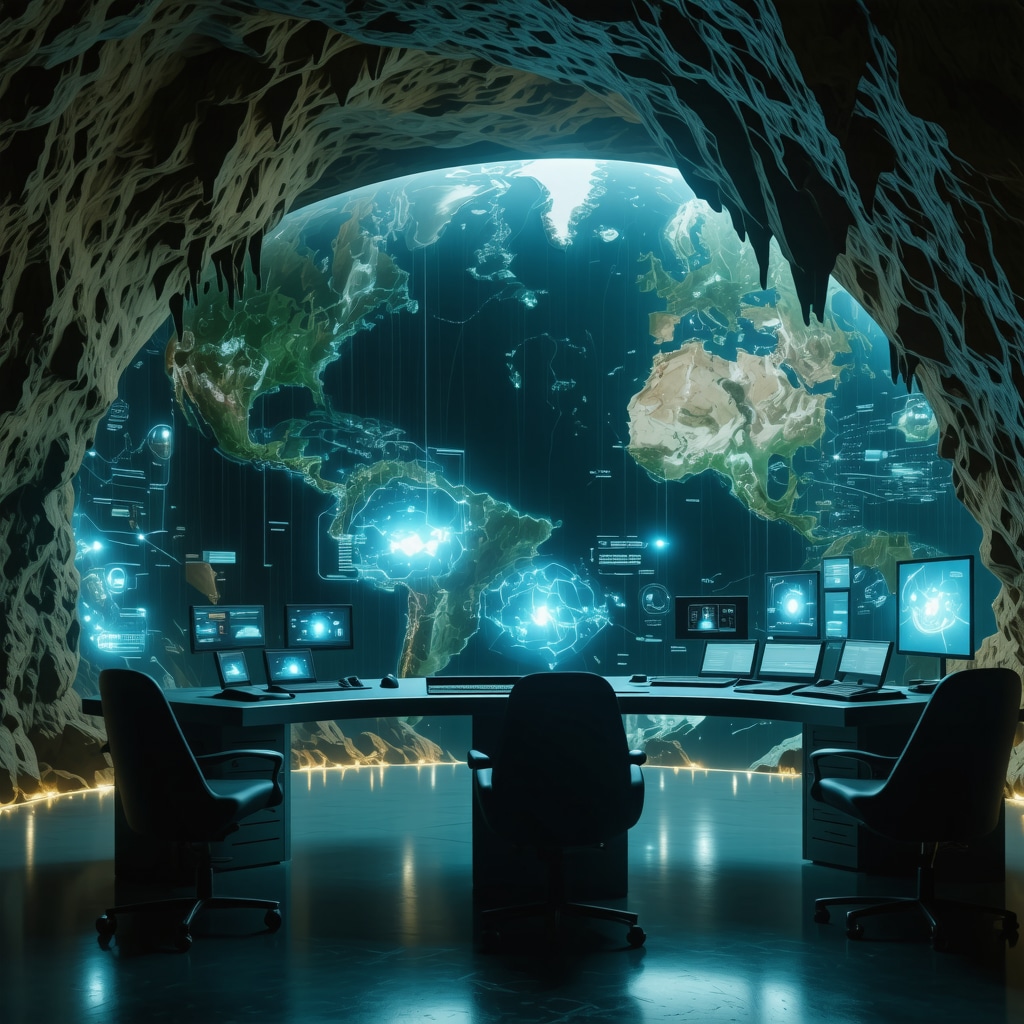 Visualization of advanced environmental monitoring technologies inside Postojna Cave
