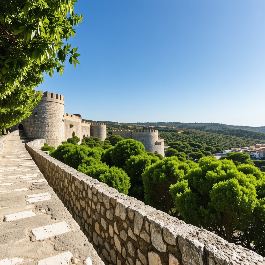 Rodos'un tarihi kaleleri ve yemyeşil doğası arasında panoramik manzara