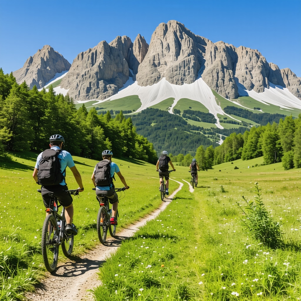 Panoramic view of eco-friendly hiking and cycling trails in Žabljak surrounded by pristine Durmitor mountains