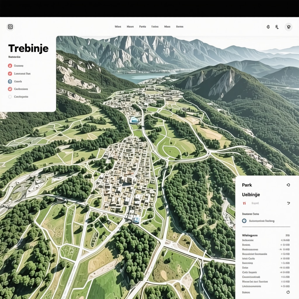 Trebinje doğa parkları ve tarihi mekanları için dijital rehberlik sistemi ekran görüntüsü