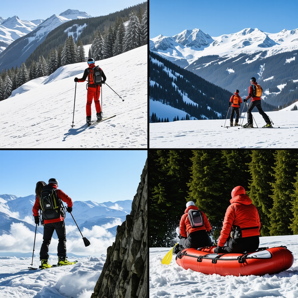 People engaging in skiing, rafting, and hiking in Žabljak's mountains and forests during winter and summer