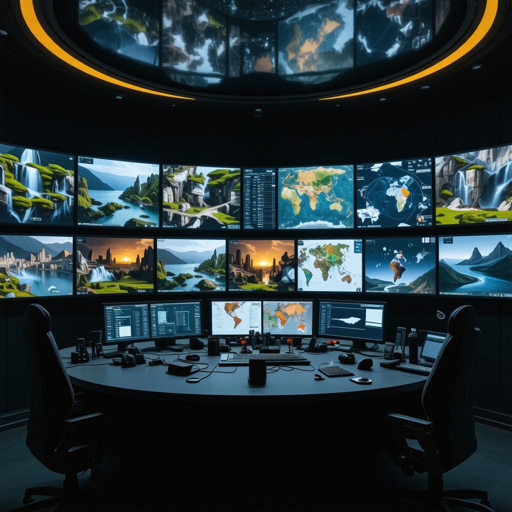 Control room displaying AI analytics for managing tourism in Kırklareli's nature and historical sites