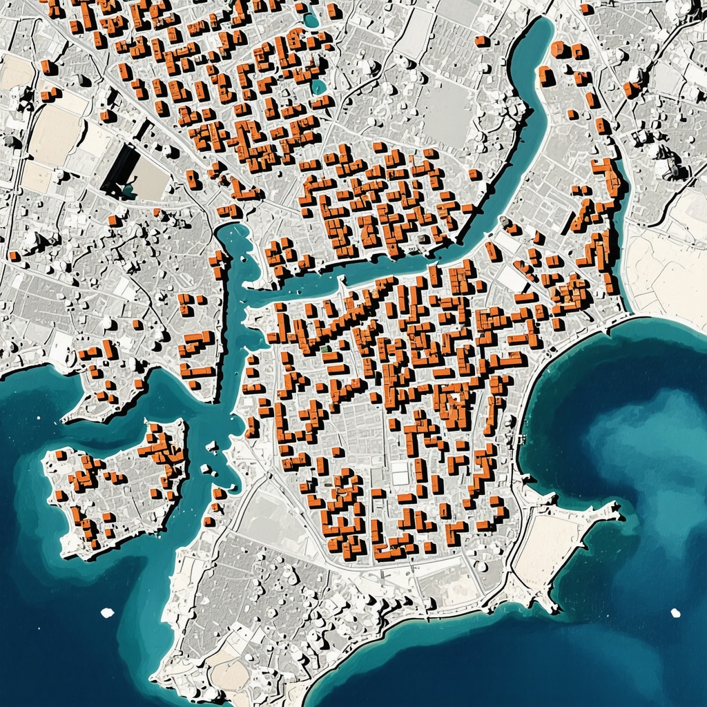 Detailed satellite images showing Istanbul's underground archaeological sites and natural formations