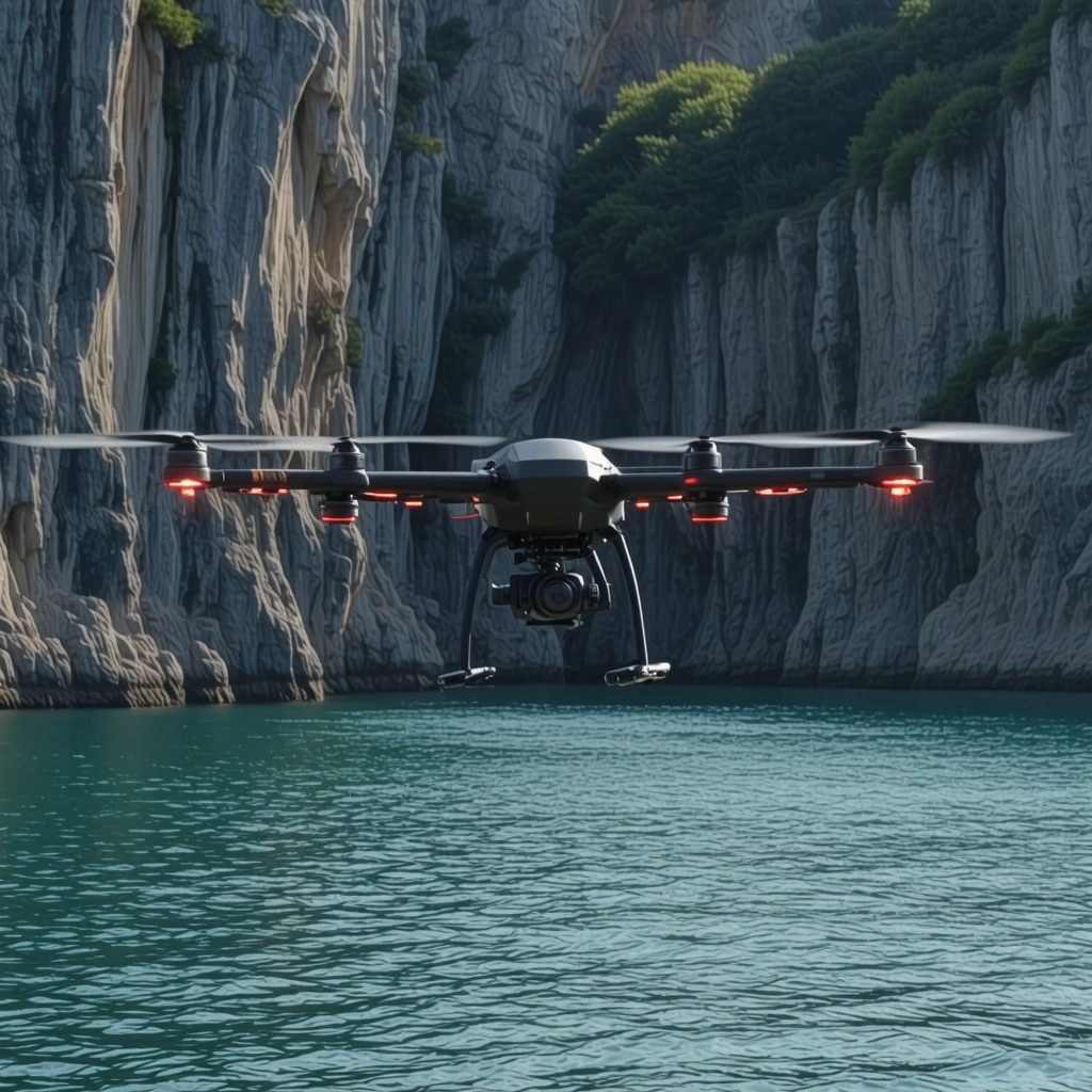 Ljubuški karstik arazi yapısı ve Blagaj Şelalesi'nin drone ile hava görüntüsü, doğal ve jeolojik özellikleri vurgulayan manzara