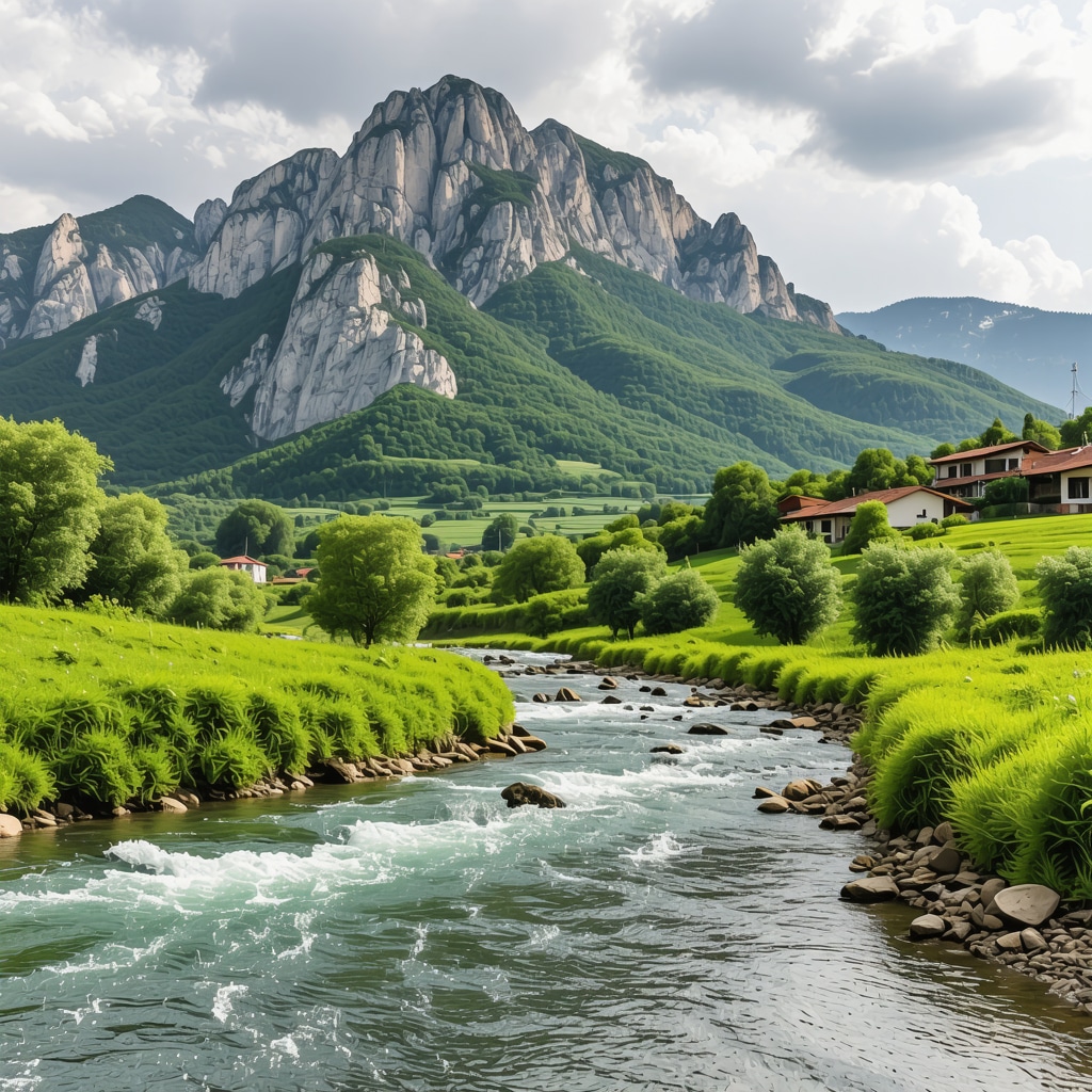 Peja'nın doğal güzelliği, dağlar ve nehirler ile