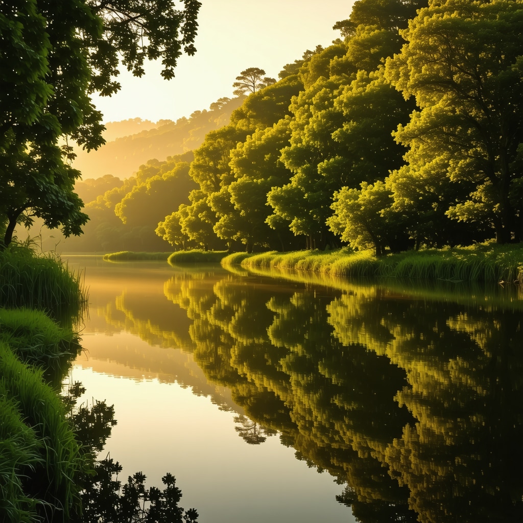 Sunrise landscape in Tara Park with river and forests, ideal for advanced nature photography
