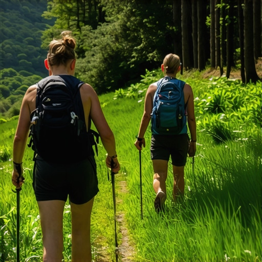 A professional ecotourism guide leading a group through green Patras forests, highlighting conservation efforts.
