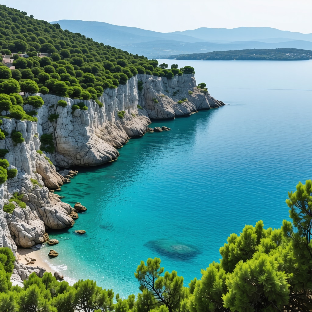 Hidden coves along Kavala's coast with pristine waters and lush scenery