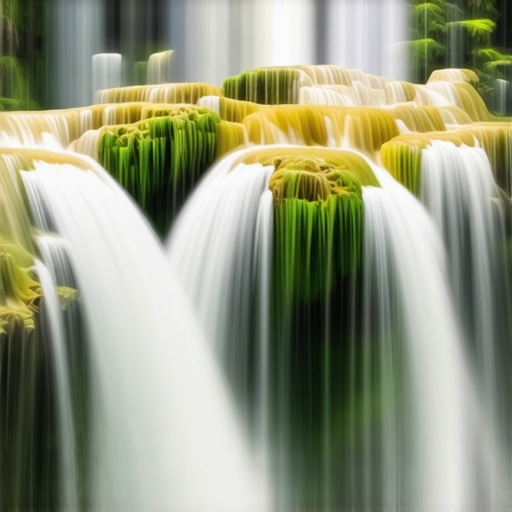 Scenic view of Krka waterfalls with lush greenery and flowing water