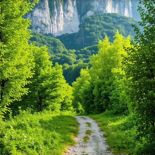 A stunning view of Montenegro's lush mountains and forests, capturing the essence of its natural beauty