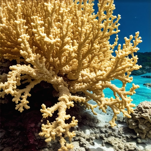 Colorful coral reef with marine species in Saranda's waters