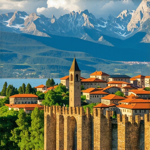 Balkanlar bölgesinde doğal güzellikler ve tarihi yapılar