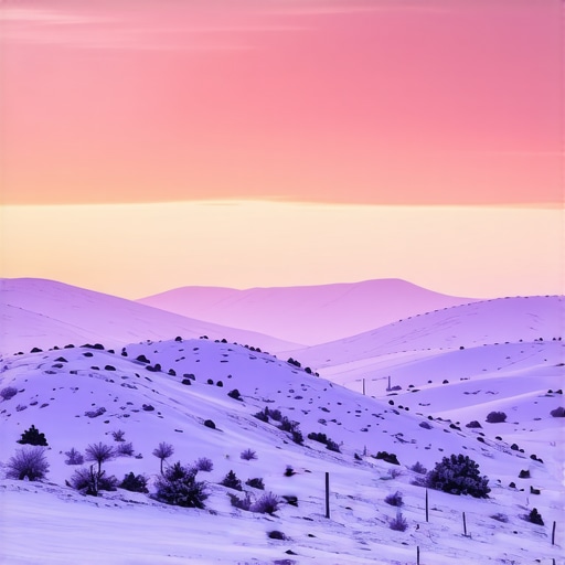 Korçë'nin karlı tepeleri ve gün batımı, huzur ve güzellik dolu anlar