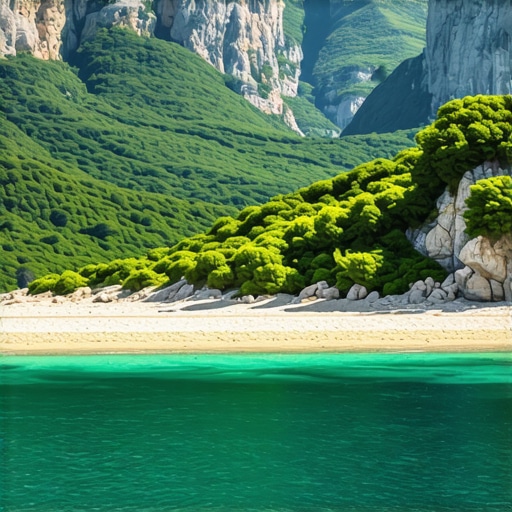 Scenic view of Montenegro's mountains and coastline