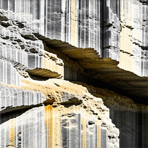 Geological layers and formations in Rugova Canyon showcasing natural diversity.