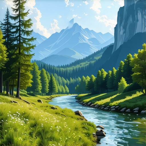 Balkan Doğa Manzarası Balkanların doğal güzellikleri, dağlar, ormanlar ve nehirler, seyahat rehberi için uygun görsel