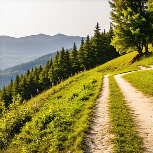 Balkan bölgesinde doğa yürüyüşü yolu ve dağlar