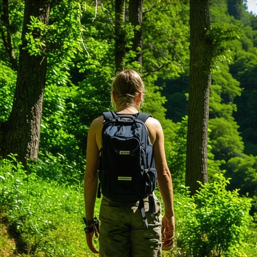 Hiking in Biogradska Forest and Rugova Canyon Hiker exploring lush Biogradska Forest and Rugova Canyon landscape during the day