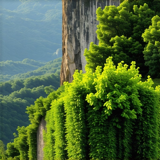Beautiful landscape of Peja with caves in the background